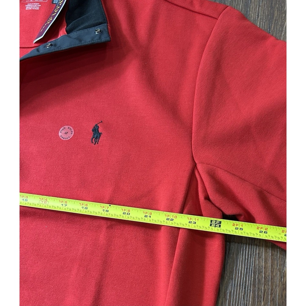 Polo Ralph Lauren Black Pony Classics Sweatshirt Snap Red Size LT New With Tags - Picture 11 of 16